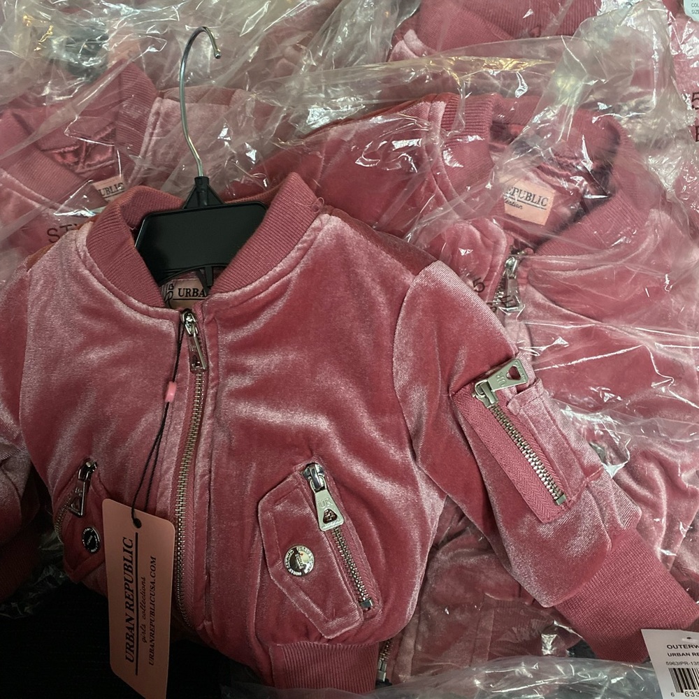 Adorable pink Valore flight jackets so  cute ljust in time for spring